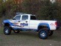 Picture of N-Fab Nerf Step 01-06 Chevy-GMC 1500-2500-3500 Crew Cab 8ft Bed - Gloss Black - Bed Access - 3in