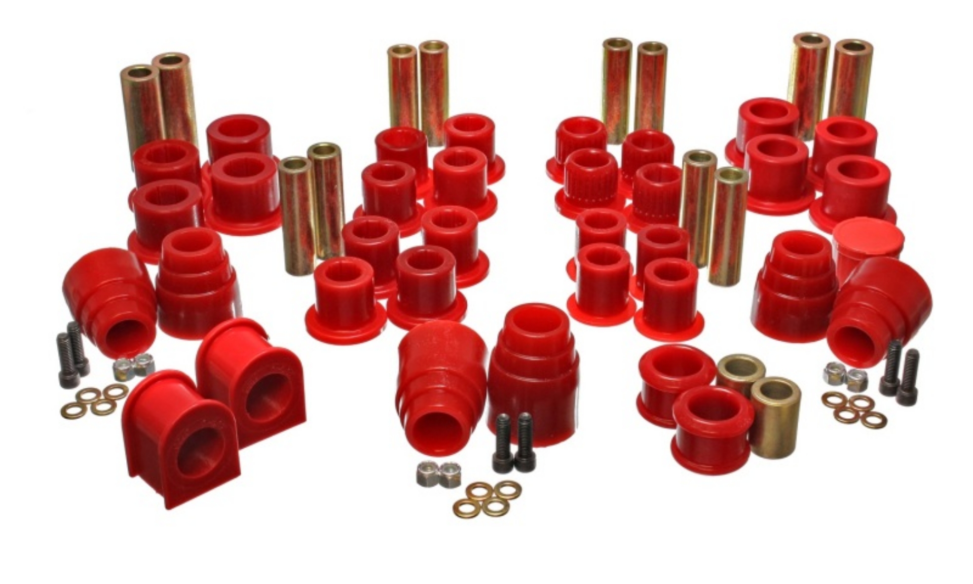 Picture of Energy Suspension 00-04 Ford Excursion 4WD Red Hyper-flex Master Bushing Set