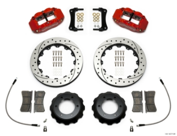 Picture of Wilwood Narrow Superlite Red 6R Front Kit 12-88in Drilled Rotor w- Lines 05-15 Toyota Tacoma