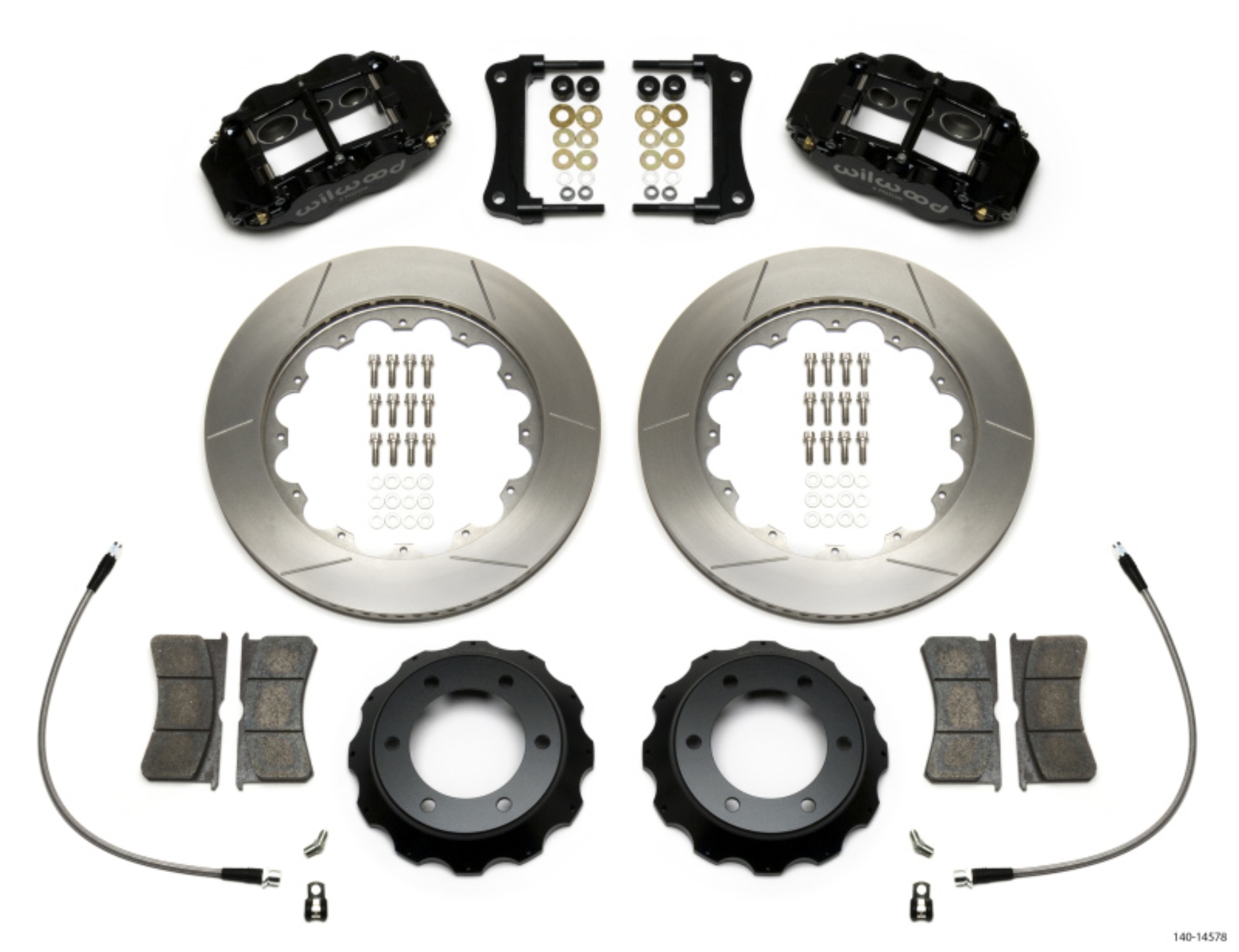 Picture of Wilwood Narrow Superlite 6R Front Kit 14in Slotted Rotor w- Lines 05-15 Toyota Tacoma