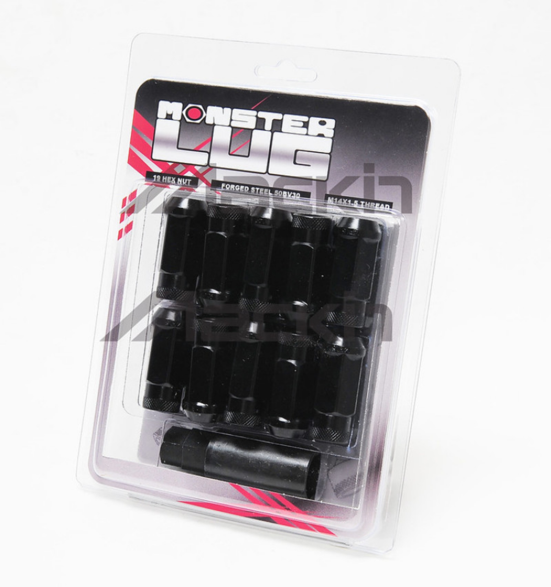 Picture of Wheel Mate Monster Lug 35 Open End Lug Nut Set of 20 - Black 1-2in Thread