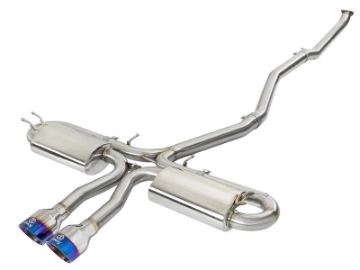 Picture of aFe Takeda 3in 304 SS Cat-Back Exhaust System w- Blue Tips 2017+ Honda Civic Si 4Dr I4 1-5L t