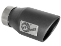 Picture of aFe MACH Force-Xp 3in 304 SS Metallic Black Exhaust Tip 3in In x 4-1-2in Out x 9in L Clamp-On Right