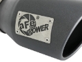 Picture of aFe MACH Force-Xp 3in 304 SS Metallic Black Exhaust Tip 3in In x 4-1-2in Out x 9in L Clamp-On Right