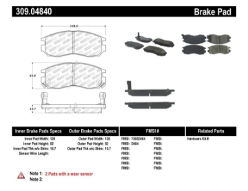 Picture of StopTech Performance 4-89-99 Mitsubishi Eclipse GST Front Brake Pads