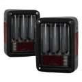 Picture of Spyder 07-16 Jeep Wrangler Version 2 Light Bar LED Tail Lights - Smoke ALT-YD-JWA07V2-LBLED-BSM