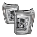 Picture of Spyder 11-16 Ford F-250-F-350 V2 Projector Headlights - Light Bar DRL - Chrome PRO-YD-FS11V2-LB-C