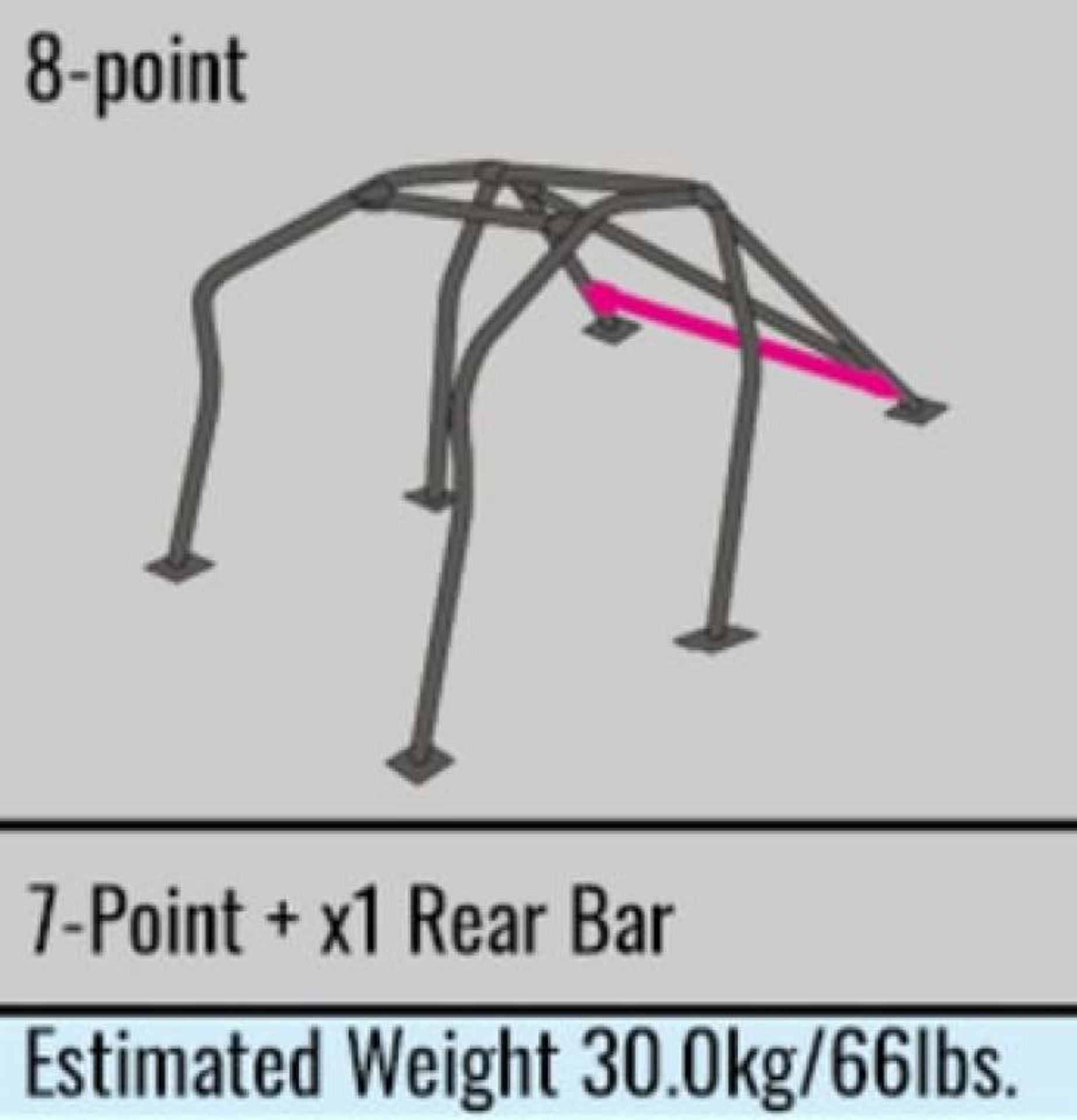 Picture of Cusco SFTY21 2-Passenger 8-Point BLK Around Dash Roll Cage 89-94 Nissan Silvia S13