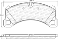 Picture of StopTech 2015+ Porsche Macan - 2017+ Porsche Panamera Street Performance Front Brake Pads