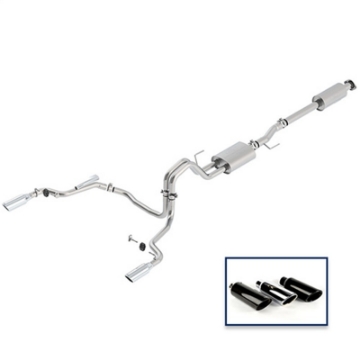 Picture of Ford Racing 15-18 F-150 5-0L Cat-Back Touring Exhaust System - Rear Exit Chrome Tips