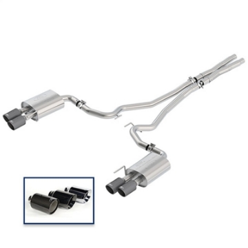 Picture of Ford Racing 18+ Mustang GT 5-0L Cat-Back Touring Exhaust System w-Carbon Fiber Tips