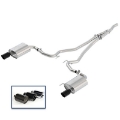 Picture of Ford Racing 18+ Mustang 2-3L EcoBoost Cat-Back Touring Exhaust System w-Black Chrome Tips