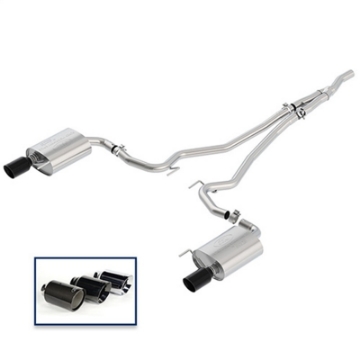 Picture of Ford Racing 18+ Mustang 2-3L EcoBoost Cat-Back Touring Exhaust System w-Black Chrome Tips