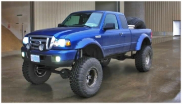 Picture of Bushwacker 93-11 Ford Ranger Cutout Style Flares 2pc - Black