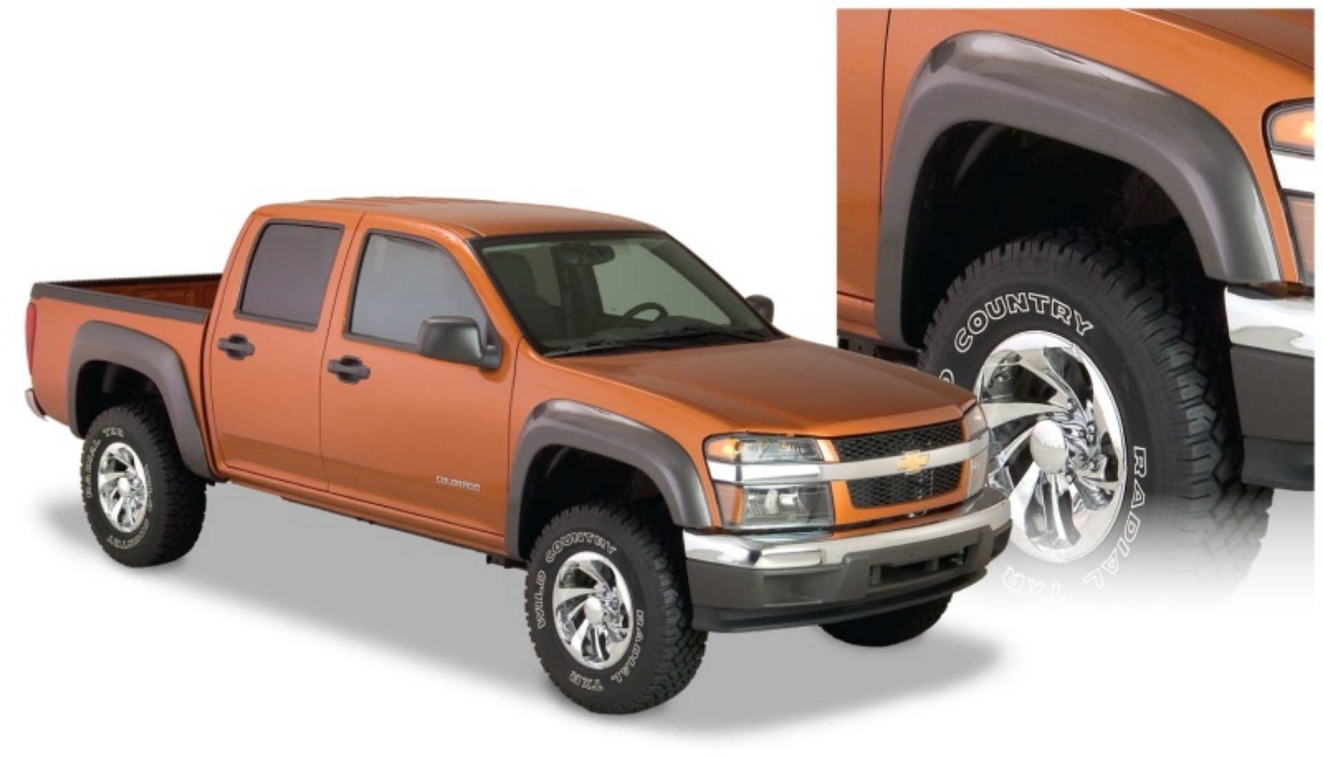 Picture of Bushwacker 04-12 GMC Canyon Extend-A-Fender Style Flares 2pc - Black