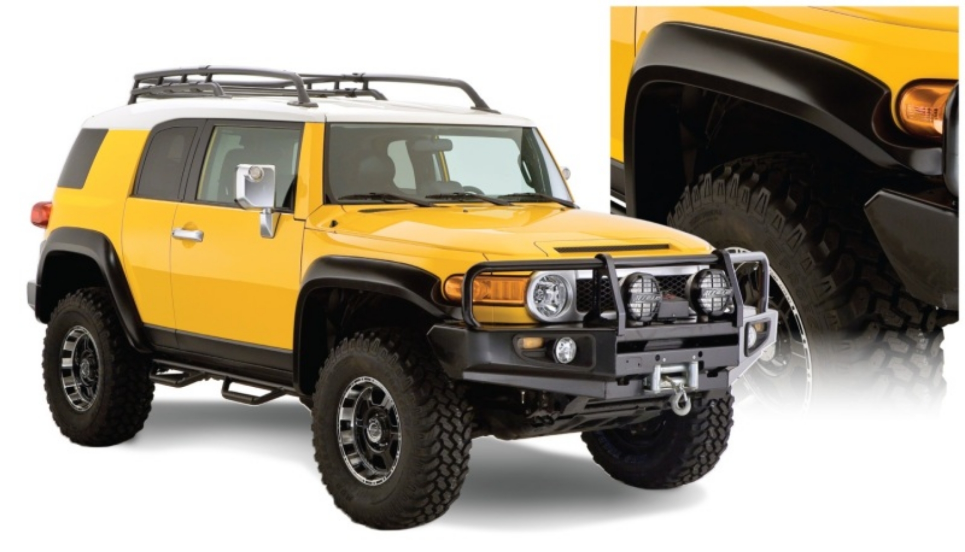 Picture of Bushwacker 07-14 Toyota FJ Cruiser Extend-A-Fender Style Flares 4pc - Black