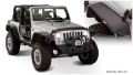 Picture of Bushwacker 07-18 Jeep Wrangler Flat Style Flares 4pc Fits 2-Door Sport Utility Only - Black