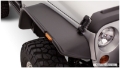Picture of Bushwacker 07-18 Jeep Wrangler Flat Style Flares 4pc Fits 2-Door Sport Utility Only - Black