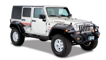 Picture of Bushwacker 07-18 Jeep Wrangler Unlimited Max Pocket Style Flares 2pc Extended Coverage - Black