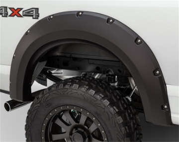 Picture of Bushwacker 14-18 Chevy Silverado 1500 Fleetside Max Pocket Style Flares 2pc 69-3in Bed - Black