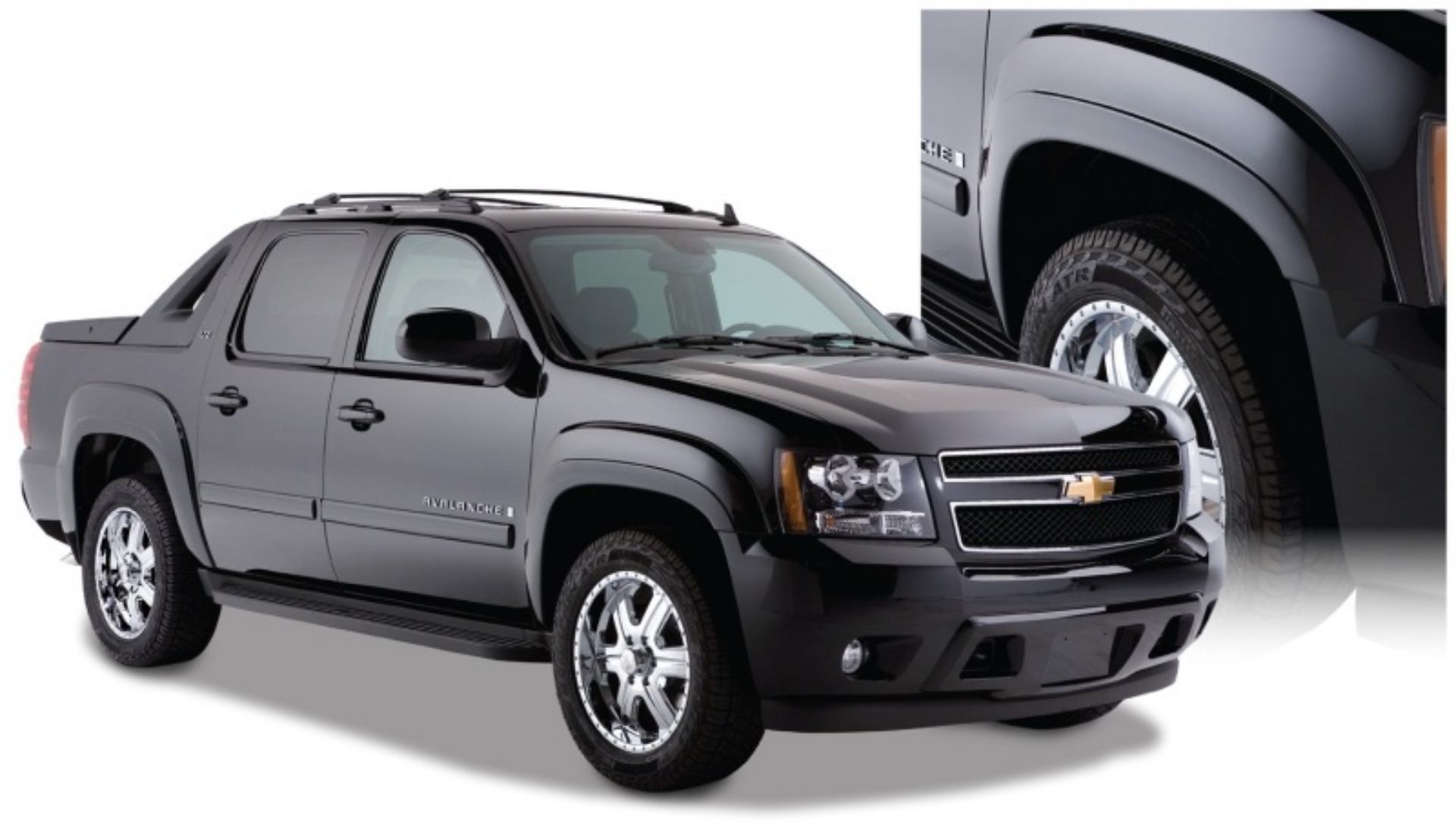 Picture of Bushwacker 07-13 Chevy Avalanche OE Style Flares 4pc - Black