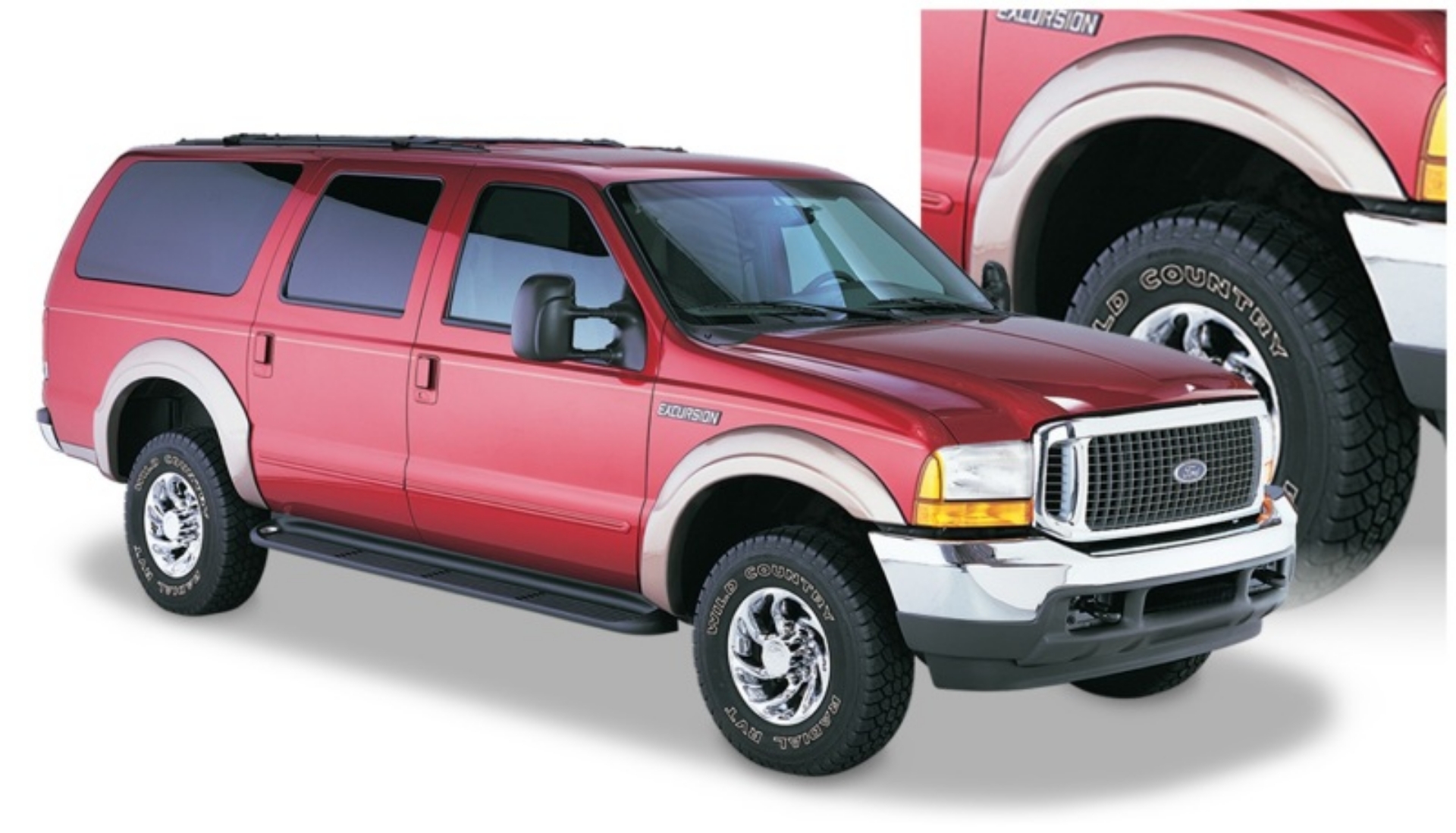 Picture of Bushwacker 00-05 Ford Excursion OE Style Flares 4pc - Black