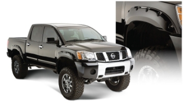 Picture of Bushwacker 04-15 Nissan Titan Pocket Style Flares 2pc - Black