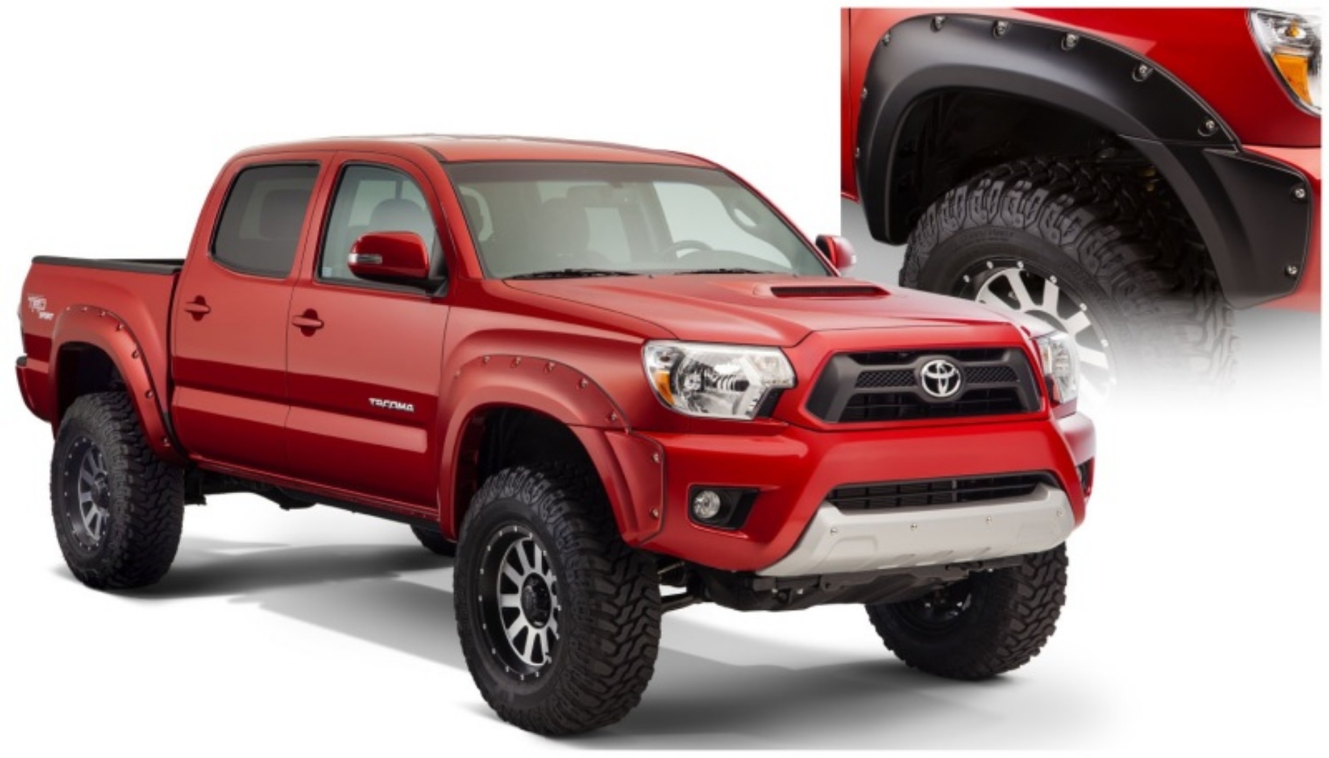 Picture of Bushwacker 12-15 Toyota Tacoma Fleetside Pocket Style Flares 4pc 73-5in Bed - Black