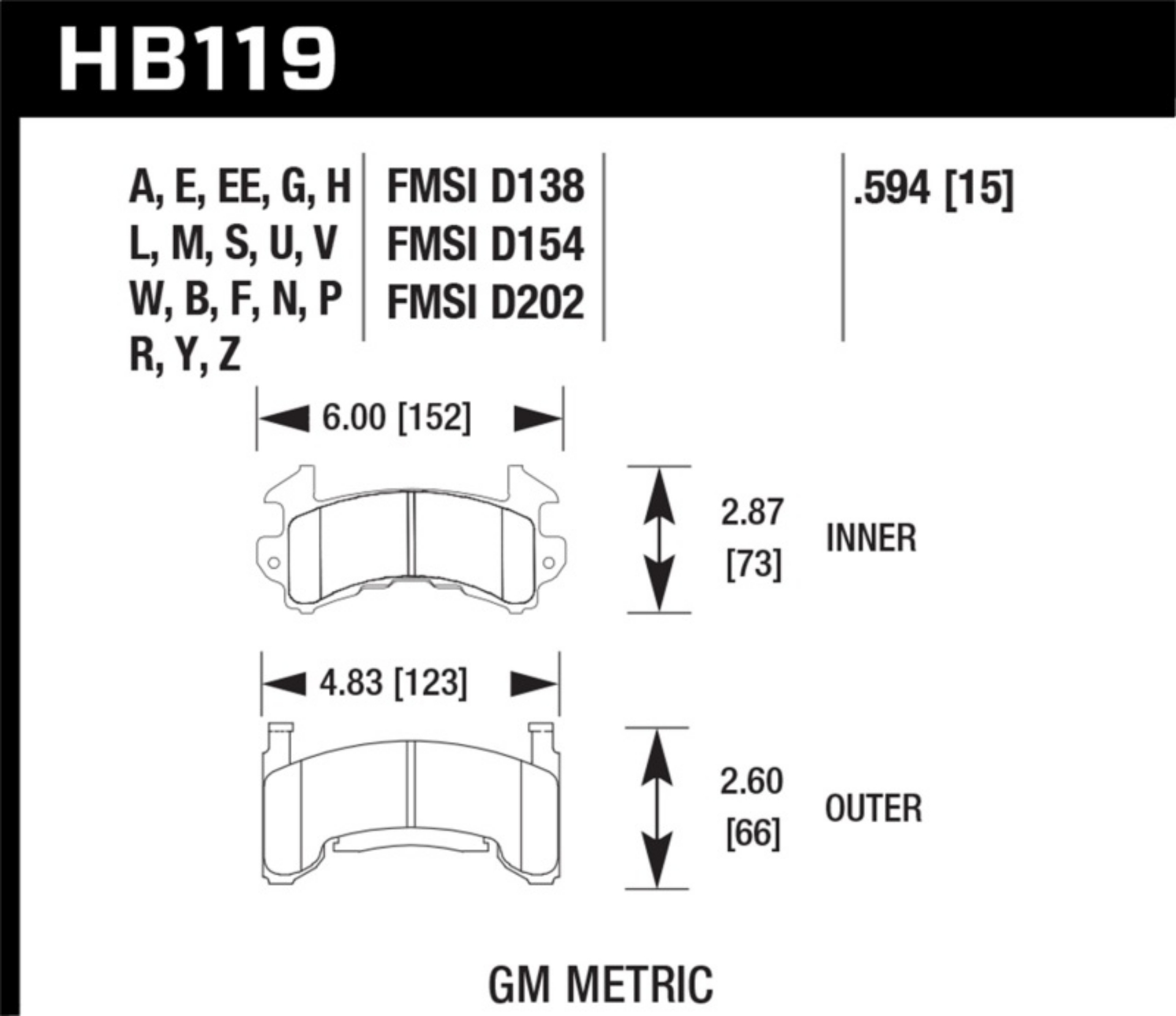 Picture of Hawk 78-87 Buick Regal DTC-50 Front Brake Pads