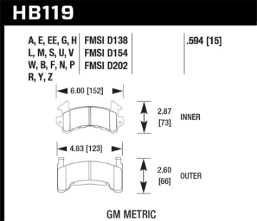 Picture of Hawk 78-87 Buick Regal DTC-50 Front Brake Pads