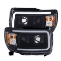 Picture of ANZO 2015+ GMC Canyon Projector Headlights w- Plank Style Design Black w- Amber