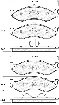 Picture of StopTech 92-01 Jeep Cherokee Street Performance Front Brake Pads