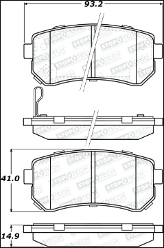 Picture of StopTech 10-13 Kia Forte Koup Street Performance Front Brake Pads