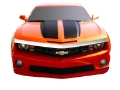 Picture of AVS 10-15 Chevy Camaro Grille Fascia Mount Aeroskin Low Profile Hood Shield - Chrome