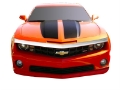 Picture of AVS 10-15 Chevy Camaro Grille Fascia Mount Aeroskin Low Profile Hood Shield - Chrome