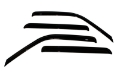 Picture of AVS 99-01 Cadillac Escalade Ventvisor Outside Mount Window Deflectors 4pc - Smoke