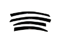Picture of AVS 01-06 Chrysler Sebring Ventvisor Outside Mount Window Deflectors 4pc - Smoke