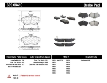 Picture of StopTech Performance 03-05 Dodge SRT-4 Front Brake Pads