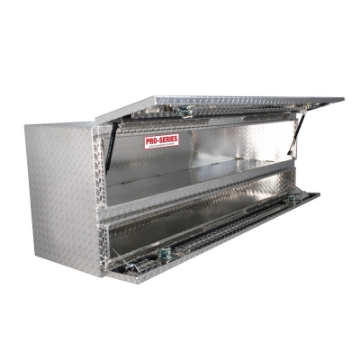 Picture of Westin-Brute High Cap 72in Stake Bed Contractor TopSider w- Doors - Aluminum