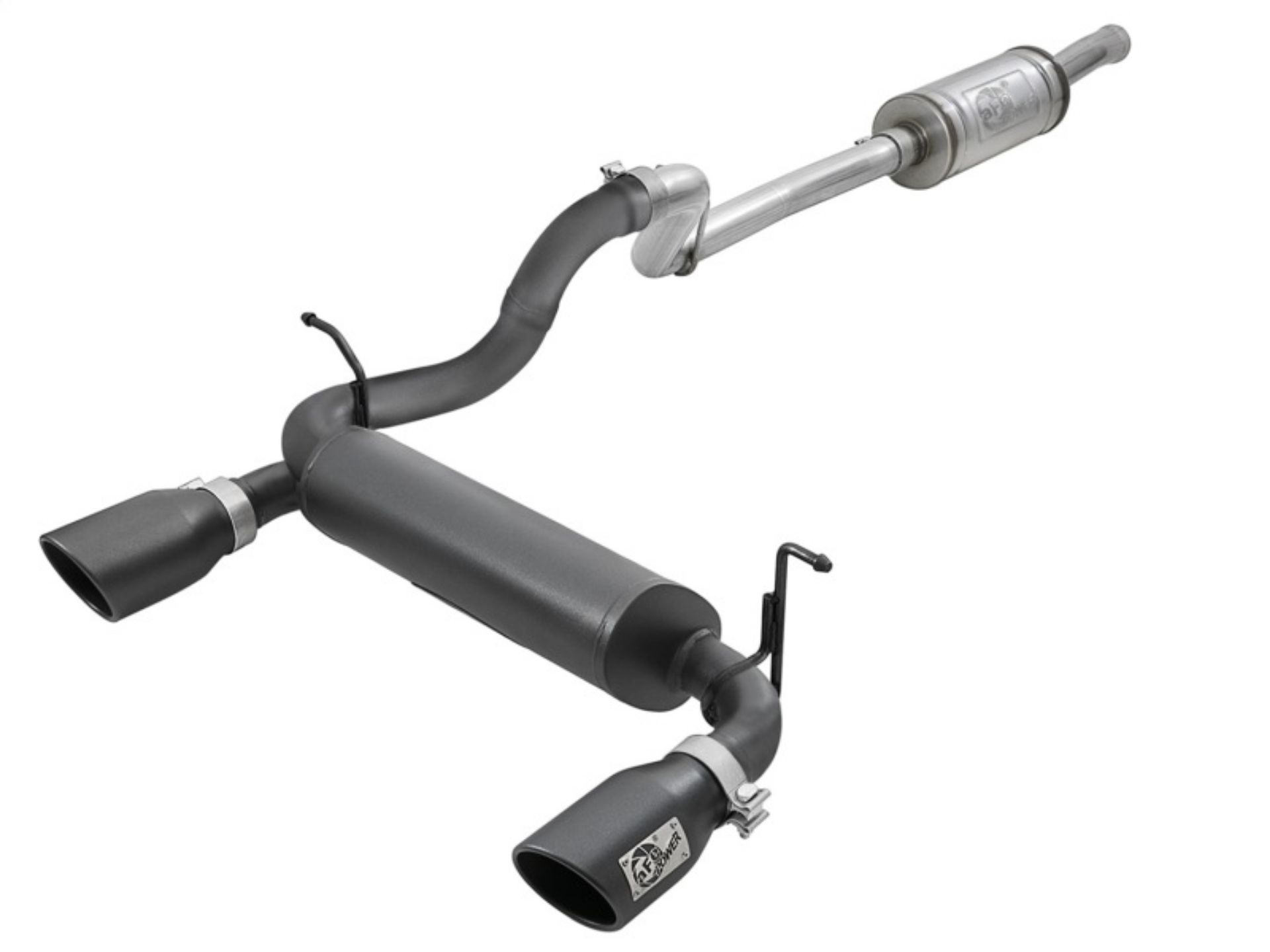 Picture of aFe Rebel Series 2-5in 409 SS Cat-Back Exhaust System w- Black Tips Jeep Wrangler JL 2018 V6 3-6L
