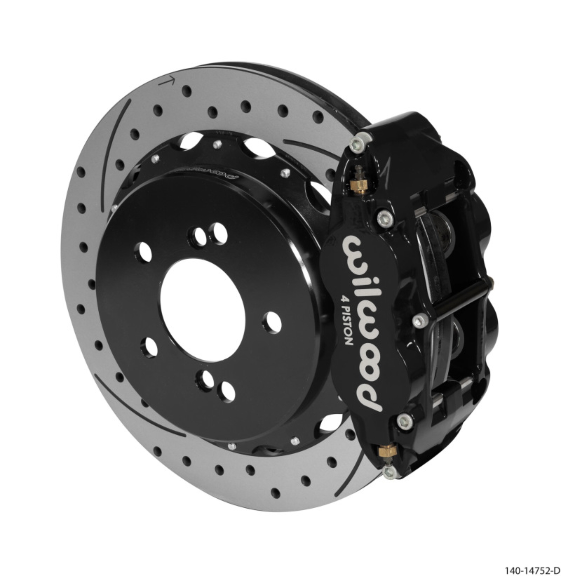 Picture of Wilwood Narrow Superlite 4R Rear Kit 12-88in Drilled-Slotted Black 00-06 BMW M3 E46