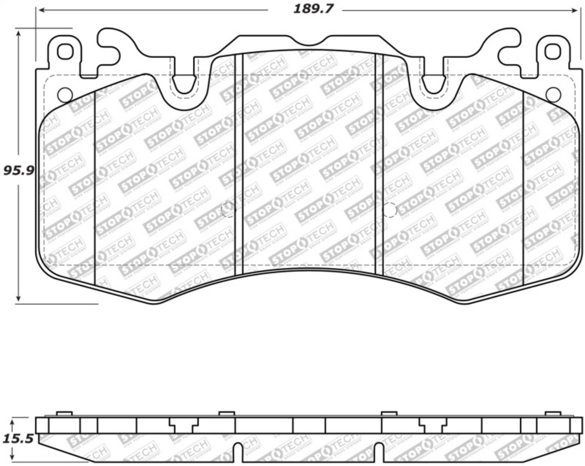 Picture of StopTech 12-17 Land Rover Range Rover Street Select Front Brake Pads