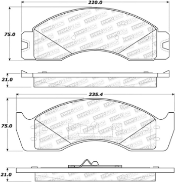 Picture of StopTech Sport Brake Pads w-Shims - Front