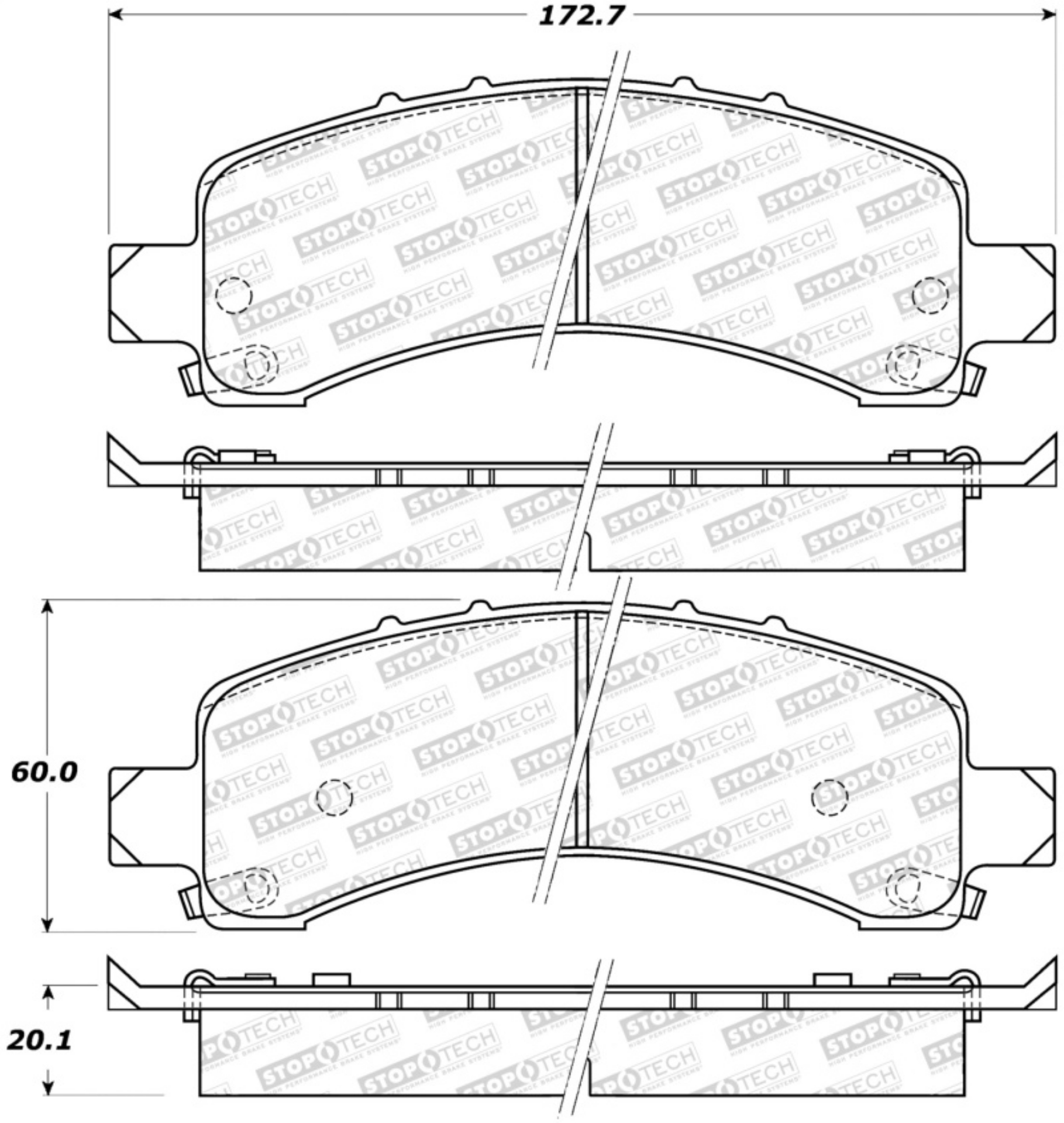 Picture of StopTech Sport Brake Pads w-Shims - Front
