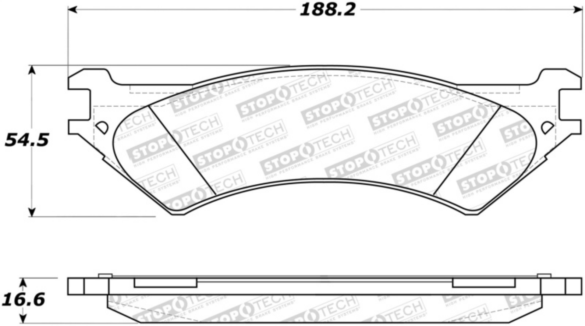 Picture of StopTech Sport Brake Pads w-Shims - Front