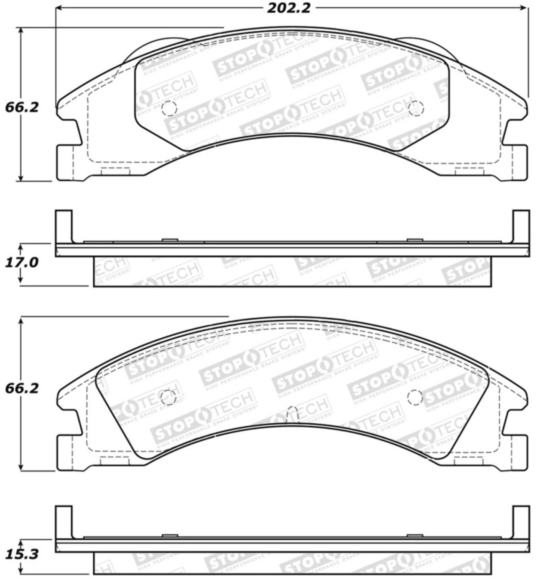 Picture of StopTech Sport Brake Pads w-Shims - Front