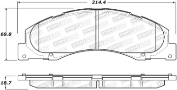 Picture of StopTech Sport Brake Pads w-Shims - Rear