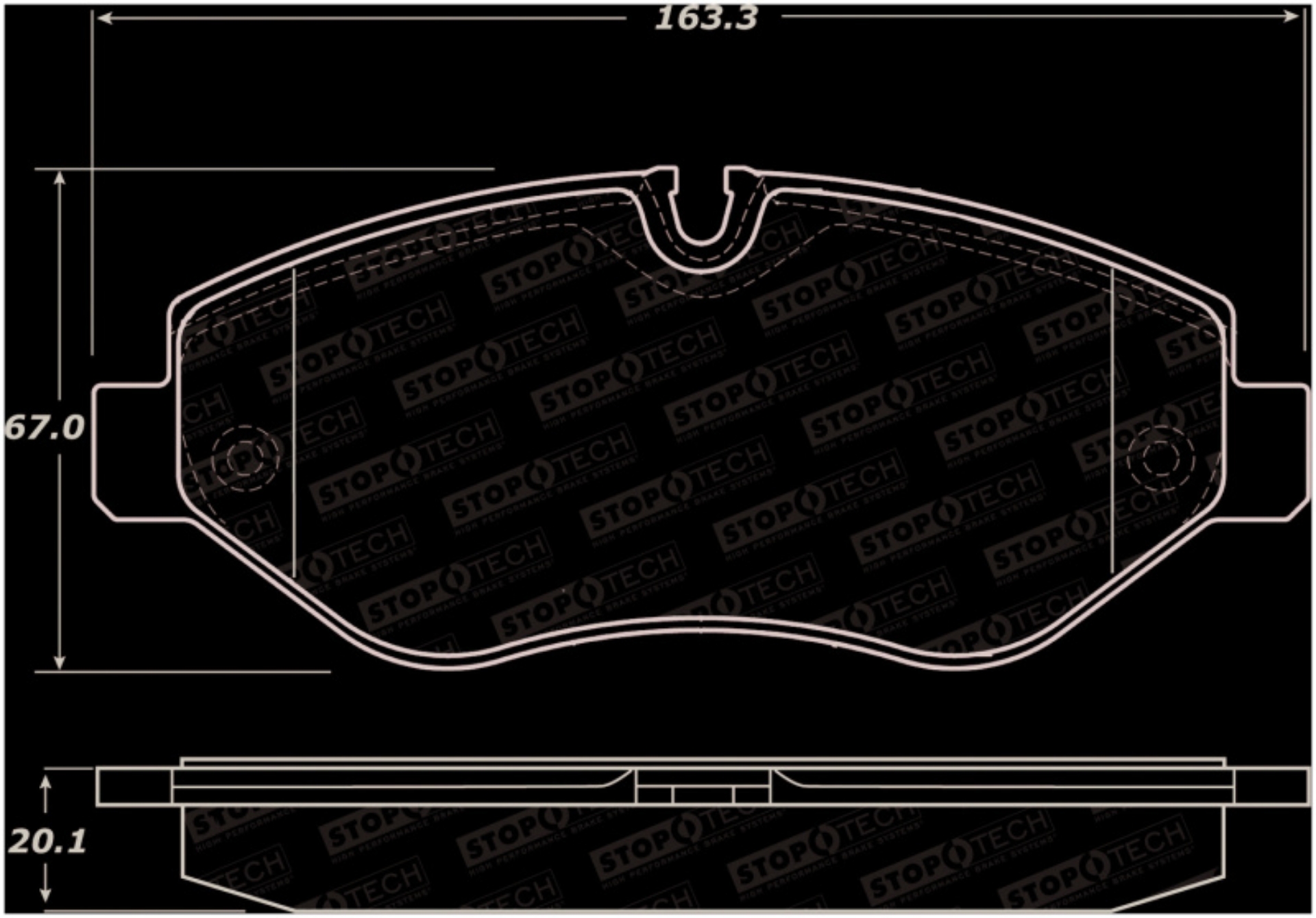 Picture of StopTech Sport Brake Pads w-Shims - Rear