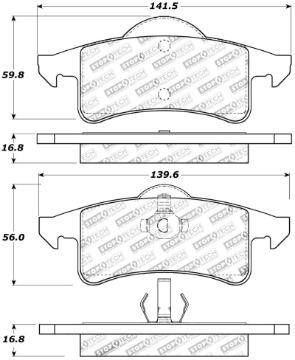 Picture of StopTech Sport Brake Pads w-Shims and Hardware