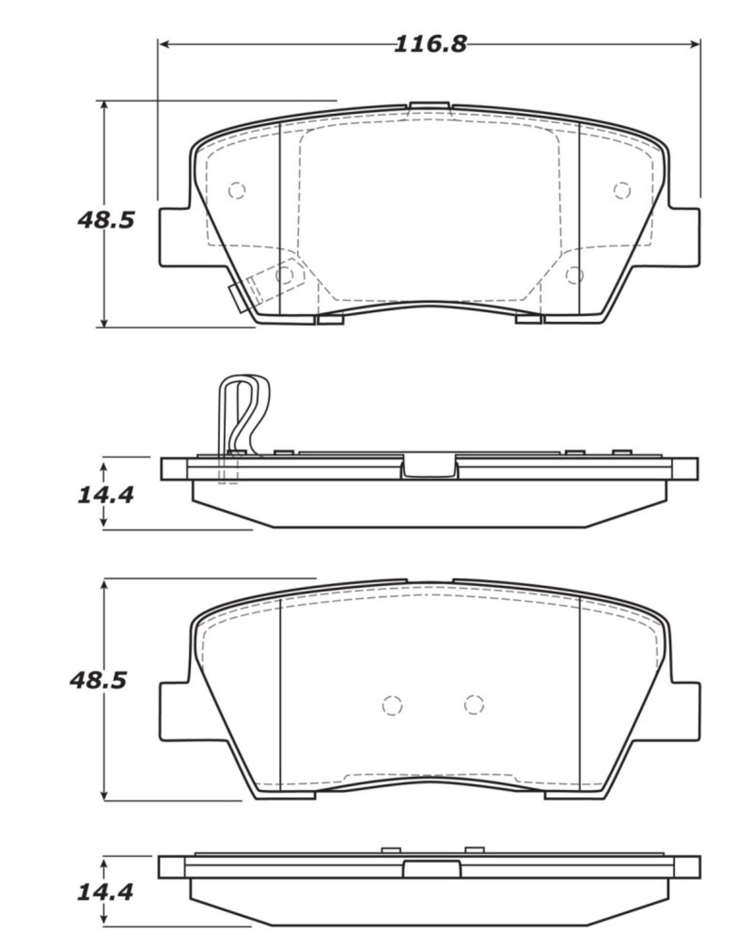 Picture of StopTech Sport Brake Pads w-Shims and Hardware